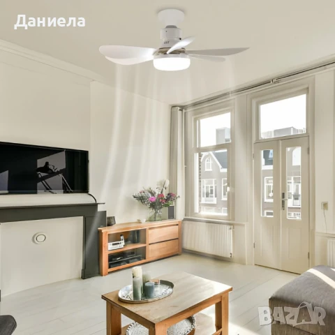 Вентилаторна лампа с форма на цвете , снимка 2 - Лед осветление - 51131830