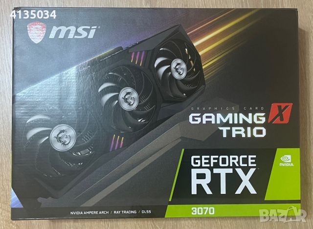 MSI RTX 3070 Gaming X trio, снимка 1 - Видеокарти - 46416932