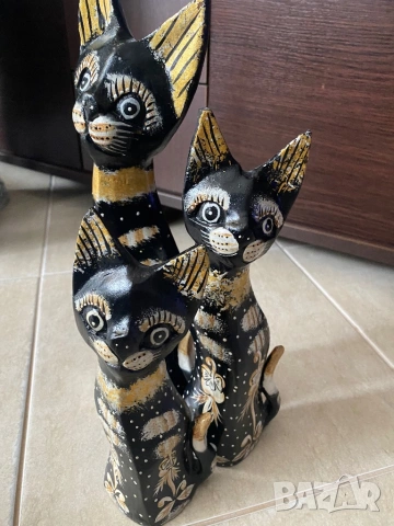 Комплект дървени котки