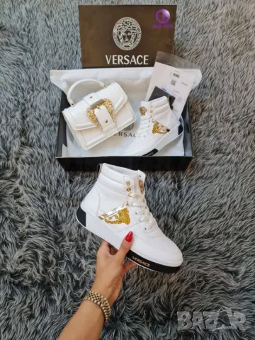 дамски кецове и чанта versace , снимка 5 - Дамски ежедневни обувки - 46931428