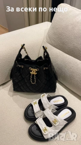 Chanel Дамски Чехли Шанел - Налични Различни Цветове Код E711, снимка 4 - Чехли - 51242465