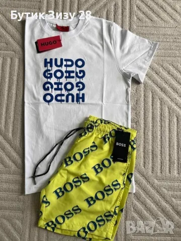 Комплект тениска и шорти Hugo Boss , снимка 9 - Спортни дрехи, екипи - 50425786