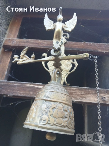 Старинна френска камбана с ангелче - красива декорация за входна врата, снимка 3 - Други - 51903861