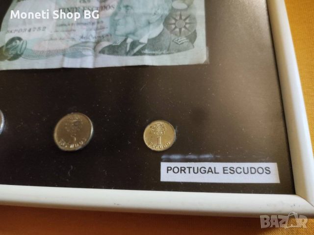 Пано с банкноти и монети от Португалия, снимка 5 - Нумизматика и бонистика - 46432331