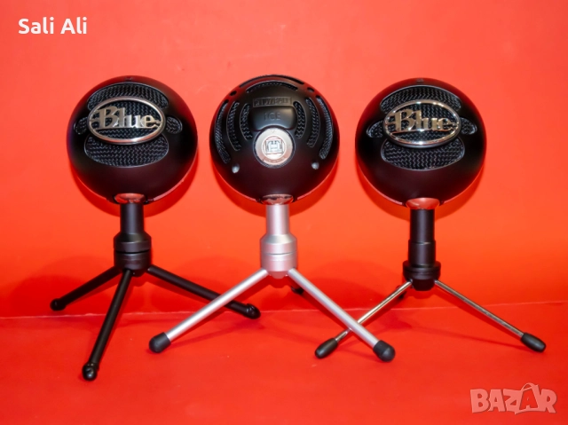 Logitech Blue Snowball Ice черен кондензаторен микрофон USB перфектен, снимка 3 - Микрофони - 51795725