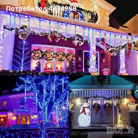 Коледна светеща украса тип падащ сняг , снимка 4 - Декорация за дома - 52204897