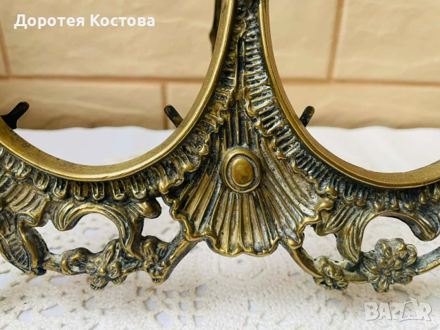 Красива 2-на месингова рамка от Англия, снимка 7 - Антикварни и старинни предмети - 53408967