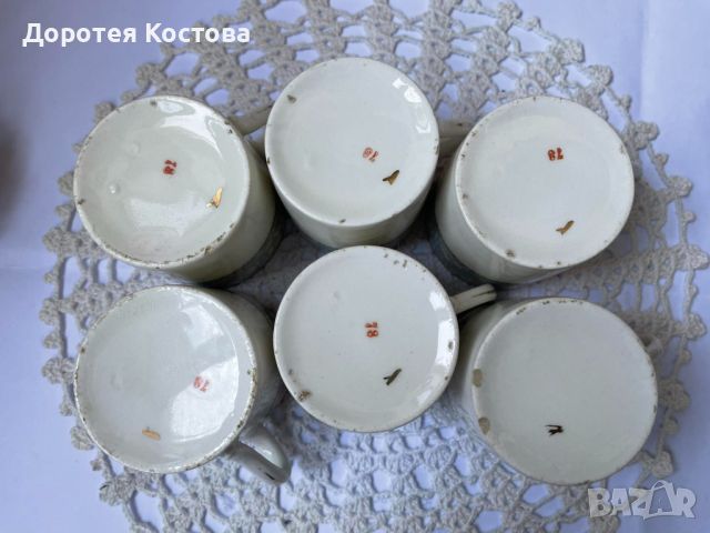 Красиви чашки с птици за кафе от Англия, снимка 4 - Антикварни и старинни предмети - 45241878