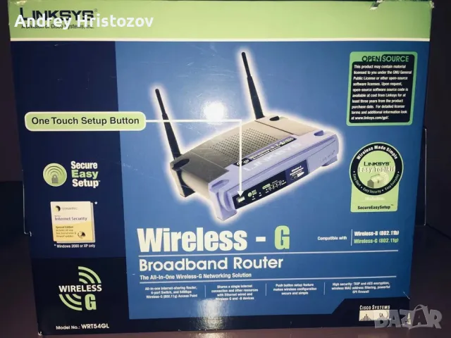 Рутер Linksys WPT54GL Wireless - G, снимка 2 - Рутери - 49342800