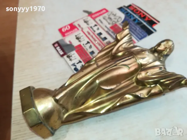 БОГ-МЕД МЕСИНГ 20Х15Х6СМ МАСИВНА ТЕЖКА ФИГУРА 2504251615, снимка 7 - Антикварни и старинни предмети - 50034730