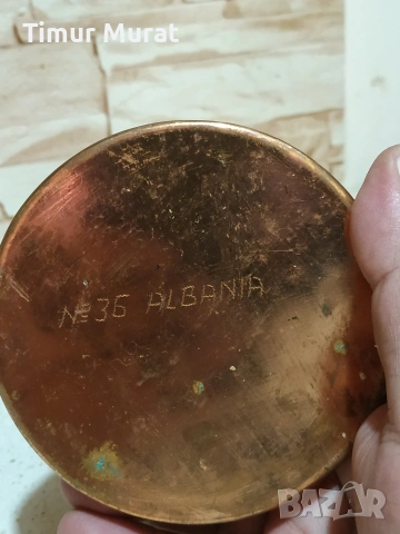 предлагам стар Албански меден Гюм вместимост 250 мл., снимка 3 - Други ценни предмети - 53138362