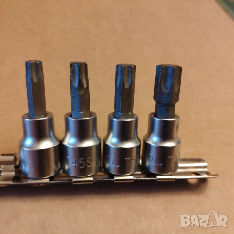 BRITOOL ENGLAND 13броя 1/4 и 3/8 качествени вложки торкс звезди T6-T55 , снимка 9 - Други инструменти - 52985116