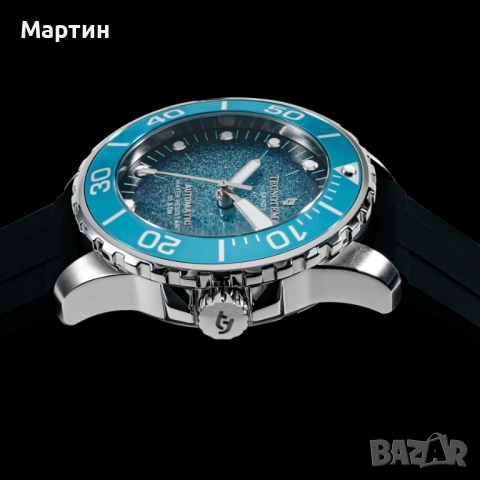 Автоматичен часовник - Tecnotempo - “SANDY” – Sky Blue - 300 метра, снимка 6 - Мъжки - 52367566