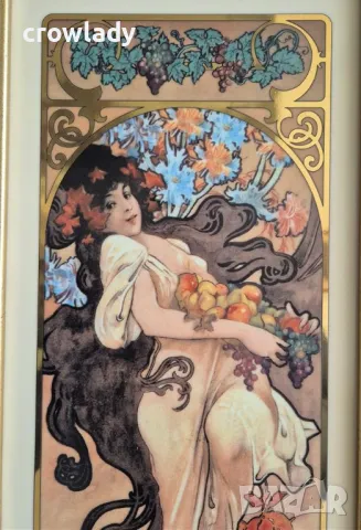 Алфонс Муха - Alfons Mucha Есента Autumn 1897 Репродукция , снимка 3 - Картини - 47725825