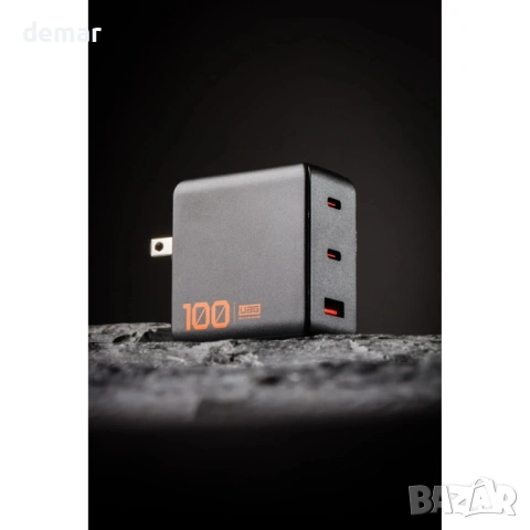 UAG SRG 100W GaN 3-портово зарядно с универсален щепсел, черно, снимка 2 - Друга електроника - 53281086
