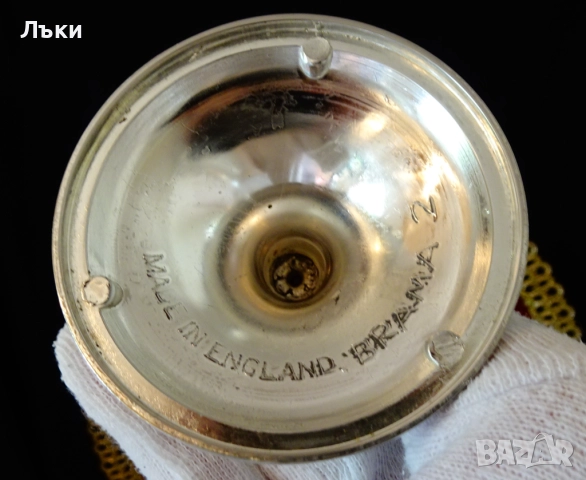 Английски посребрен свещник Brama,печат. , снимка 5 - Антикварни и старинни предмети - 52122585