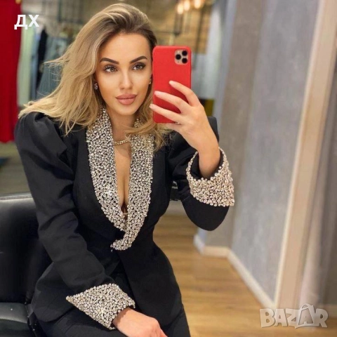 Страхотен костюм 2 части с перли, снимка 2 - Костюми - 52448619