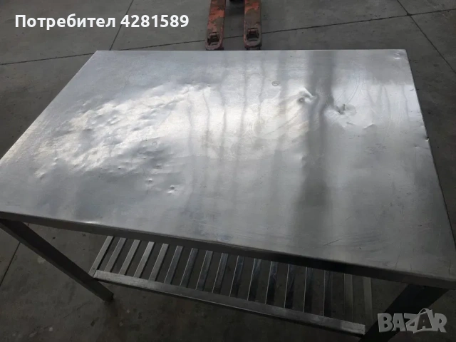 Работна маса изцяло от неръждаема стомана, снимка 3 - Други машини и части - 53656413