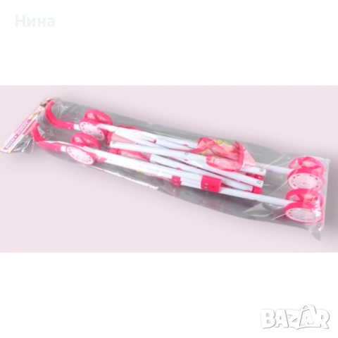 Сгъваема количка за кукла с метална конструкция и пластмасови колела., снимка 4 - Кукли - 53609168