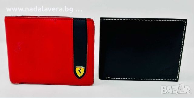 Портмоне, Портфейл Ferrari и Fine Leather, снимка 1 - Портфейли, портмонета - 46641565