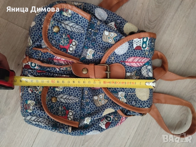 Текстилна раничка с бухали , снимка 3 - Раници - 51777860