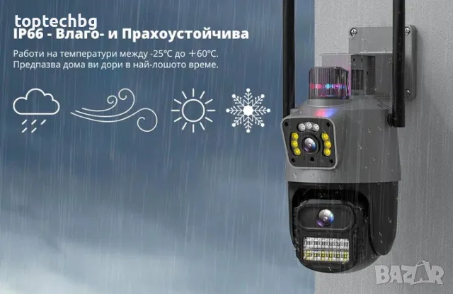 3 броя КАМЕРА БЕЗЖИЧНА ДВОЙНА WI-FI 6MP, снимка 8 - IP камери - 49155842