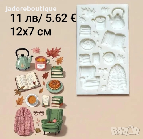 Силиконов молд Зимни/ Коледни Камина/ Снежен човек/ Джинджифилови човечета и други различни видове, снимка 5 - Форми - 52035191