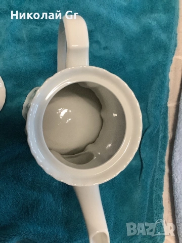 Кана за кафе порцелан произведено в Германия  Scherzer  г Рехау  отличен състояние височина 27 см, снимка 4 - Сервизи - 53944528