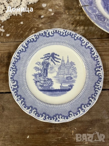 Три старички красавици♥️  Rörstrand  "Slinga" Розов кант и черна декорация Диаметър -21.5 см , снимка 9 - Чинии - 54185989