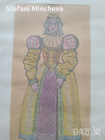 Картина на Антон Антонов със рамка и стъкло ,,Темпер,,, снимка 3 - Антикварни и старинни предмети - 51624760