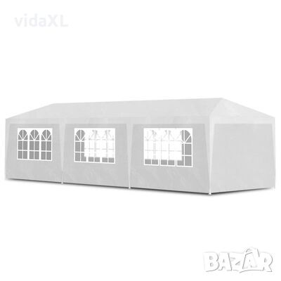 vidaXL Парти шатра, 3х9 м, бяла（SKU:90338, снимка 1 - Градински мебели, декорация  - 45523742