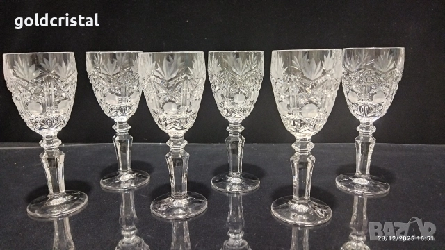 кристални чаши за ракия 