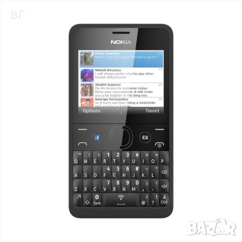 NOKIA Asha 210 - Dual SIM - Black, снимка 1 - Nokia - 46407067