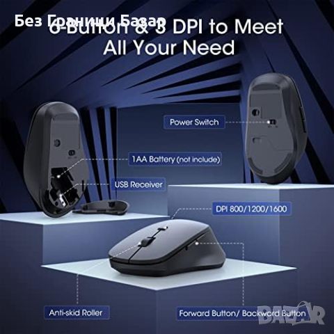 Нови Безжична клавиатура и мишка с ергономичен дизайн и стойка, снимка 5 - Клавиатури и мишки - 45879045