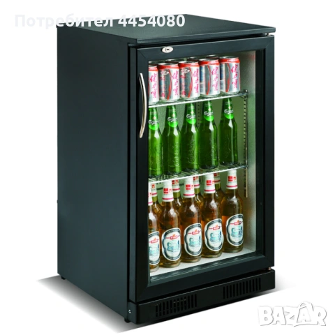 Витрина за напитки 98 L с 1 врата, черна, с LED осветление