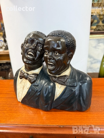 Керамична фигура на джаз музиканти. №7405, снимка 2 - Антикварни и старинни предмети - 51901918