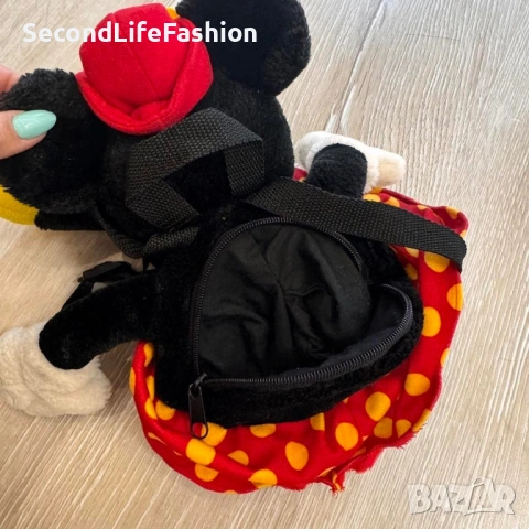 Плюшена раница Мини Маус, винтидж чанта Disneyland 1998, снимка 5 - Плюшени играчки - 53110328