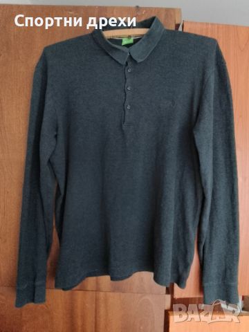 Сива блуза с дълъг ръкав Hugo Boss (XL), снимка 1 - Спортни дрехи, екипи - 45809313