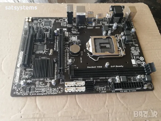 Дънна платка Gigabyte GA-B85M-HD3 R4 Socket LGA1150, снимка 8 - Дънни платки - 48392211