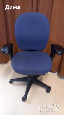 2 бр. офис столове - син цвят, снимка 3 - Столове - 46429641