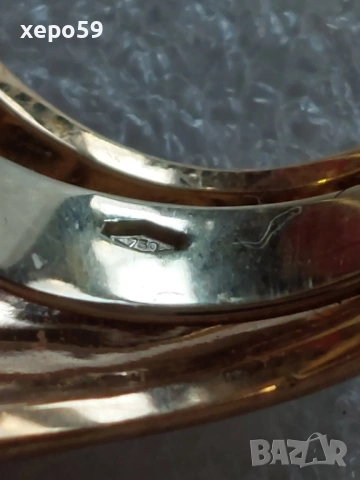 Уникален дамски златен пръстен,злато 18 карата,45 брилянта,и огромна камея, снимка 18 - Пръстени - 53840580