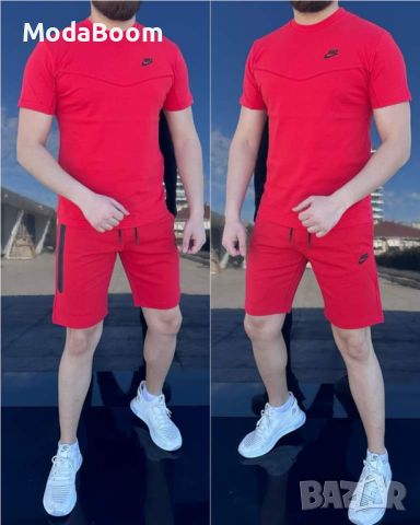Мъжки червен летен екип Nike -Ss 337ü, снимка 1 - Спортни дрехи, екипи - 45446460
