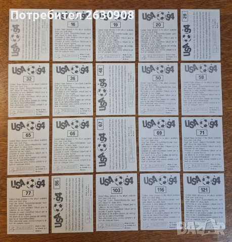 Стикери Панини САЩ '94, снимка 2 - Колекции - 53309588