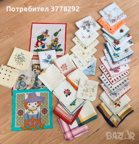 Копринени бродирани и други нови дамски и мъжки носни кърпи.Минимална поръчка 20 лв, снимка 2 - Колекции - 51989716