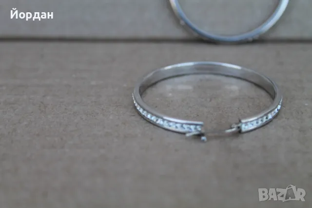 Дамски сребърни обеци с камъни, снимка 2 - Обеци - 50099444