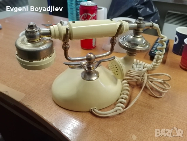 Ретро телефон с шайба , снимка 5 - Антикварни и старинни предмети - 53649042