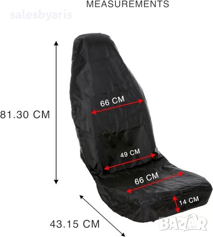 Калъфи за автомобилни седалки EKODE: Водоустойчиви, за предните седалки, черни., снимка 5 - Аксесоари и консумативи - 45323121
