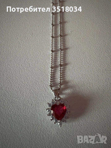 Нежно сребърно колие, снимка 4 - Колиета, медальони, синджири - 52679420