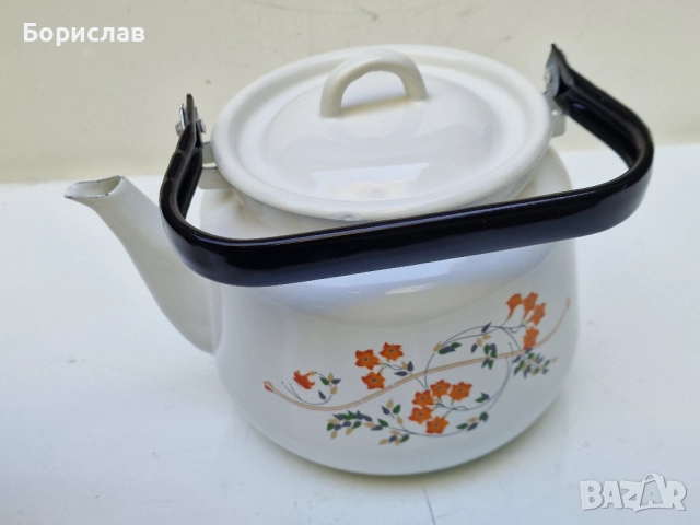 Чайник - емайлиран 3 л., снимка 7 - Сервизи - 51514878