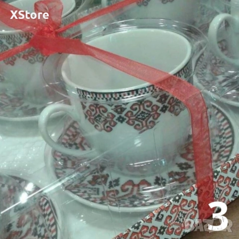 Керамичен сервиз за кафе/чай – Комплект от 12 броя. Различни модели , снимка 3 - Чаши - 51896122